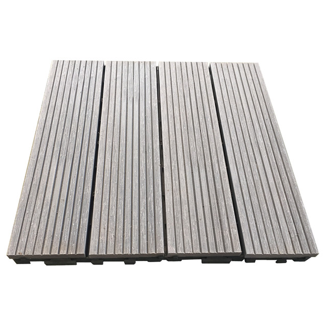 300x300mm Co-extrusion Outdoor Deck Tile interlocking WPC Decking Tiles